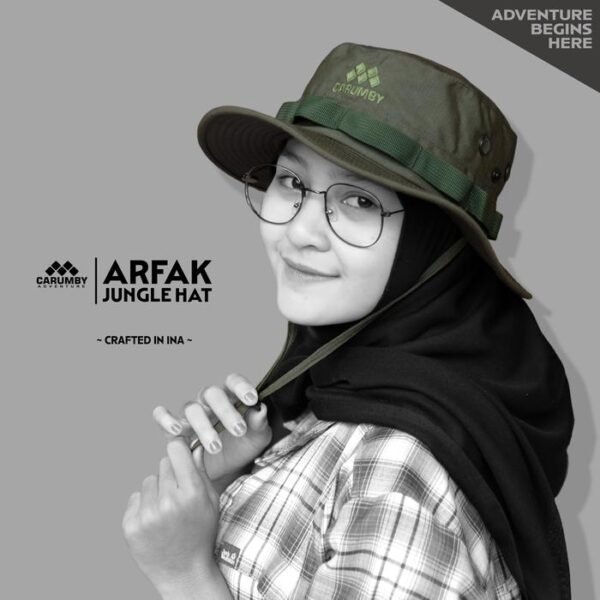 Topi Rimba Gunung Outdoor Arfak Carumby Adventure Uniseks Pria Wanita - Gambar 3