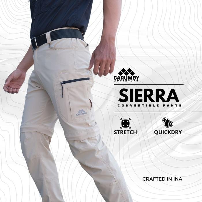 Celana Gunung Sambung Cargo Carumby Sierra Hiking Pants Celana Panjang Pria Wanita Sport Olahraga Cepat Kering Uniseks