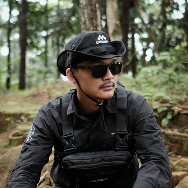 Topi Rimba Gunung Outdoor Arfak Carumby Adventure Uniseks Pria Wanita - Gambar 5