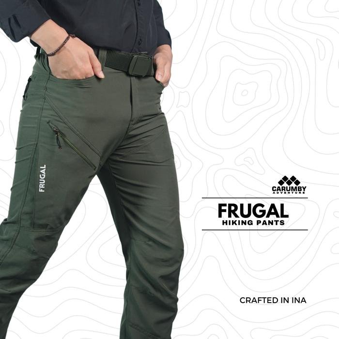 Celana Gunung Slimfit Carumby Frugal Hiking Pants Stretch & Quick Dry Celana Panjang Pria Wanita Sport Olahraga Cepat Kering Uniseks Pria Wanita